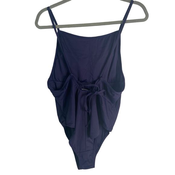 Andie Swim The Paloma One Piece Long Torso Swimsuit Navy Blue Size Medium Tall - Picture 5 of 8